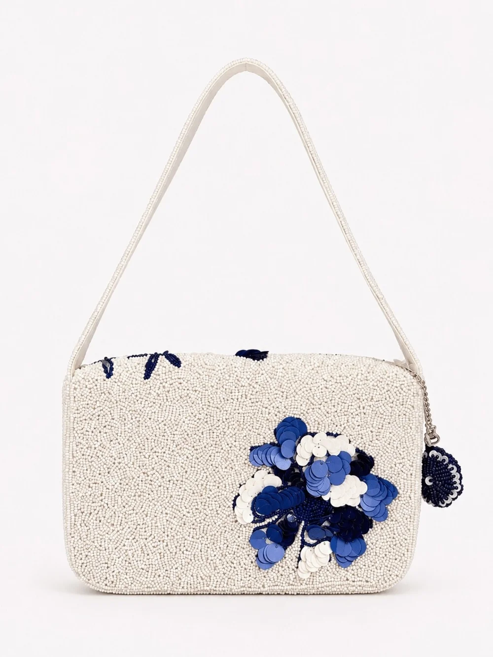 Embellished Floral Shoulder Handbag